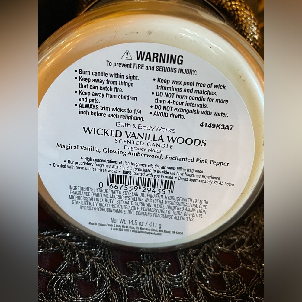 BATH & BODY WORKS NWT Wicked Vanilla Woods Candle & Coffin Wallflowers Plug-In - Picture 7 of 16